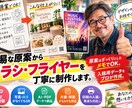 原案ありのチラシ・フライヤーのデータ作成します 原案はざっくりとしたメモでOK。入稿先データに合わせます。 イメージ1
