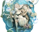 商用◎目を引く1枚絵、ビネットイラストを制作します サムネやMV、グッズ制作を考えている配信者様などへ！ イメージ9
