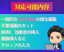 YouTube等の動画編集代行承ります YouTube等の動画編集を欲しい方へ(おまけコンサル可) イメージ2