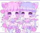 商法利用OK◆カラフルなミニキャラ描きます 周りの小物、ちょっとした背景付き イメージ5