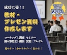 成功に導く！コーチング教材、セミナー資料作成します 講演会、営業、プレゼン資料をパワポ作成｜構成・内容相談OK イメージ1