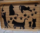 猫のシルエットのイラストを描きます キャットシルエットを描きます。 イメージ2