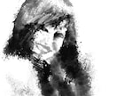 墨で描いたようなイラストを描きます 白黒の墨で描いたようなイラストがほしい方へ イメージ3