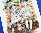 水彩にがおえ描きます 額装＆ラッピング付き！原画とデータお渡し イメージ2