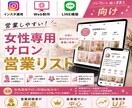 厳選！女性専用サロンリストを売ります インスタ運用・Web制作・LINE構築向け【１万件】 イメージ1