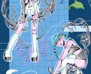 ファッショナブルな女性のイラスト描きます 強く美しく、可愛らしい女の子たち。 イメージ6