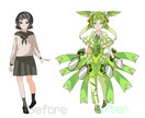 キャラクターデザイン、ゲーム等立ち絵・背景描きます 表情差分4種+ミニキャラ1種セット無料！ イメージ5
