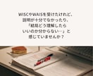 心理士がWISC・WAISの結果を解釈いたします 実施件数200件以上！日常的に支援方策を立てている心理士です イメージ3