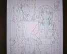 オリジナルの漫画やアニメ等の様な1枚絵を描きます 漫画や、アニメの様な見開きの1枚絵のキャラクターの様な絵 イメージ5