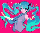 SNSアイコン・立ち絵や一枚イラストなど制作します ぺたぺた、パキッとした塗りがお好きな方へ イメージ2