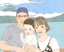 個人や家族の似顔絵を制作します サイズは変更できます。心を込めて描きます イメージ5