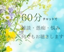 60分間チャットで、あなたの話し相手になります ＊雑談・愚痴・悩み相談⋯文字にしたどんな想いにも寄り添います イメージ6