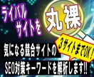 ３サイトまでOK!!競合の流入キーワード解析します データ解析によりライバルサイトのＳＥＯ対策状況を丸裸に!! イメージ1
