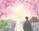優しい雰囲気のウェルカムボードをお描きします お写真をもとに、やさしい水彩画・絵本風のイラスト作成 イメージ3