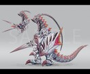 怪獣、モンスター、クリーチャーを描きます キャラクターデザイン、本の挿絵、など イメージ3