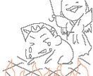 前撮りや試着写真をイラストにします ポップでかわいいぬりえテイスト♪ イメージ3
