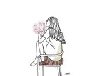 アンニュイなお洒落なアイコン描きます SNSのアイコン、お友だちへのギフトにどうぞ♡ イメージ1