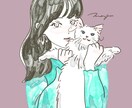 カラー・全身料金込！動物と女の子のイラスト描きます 商用利用可！動物との可愛い時間を絵に落とし込みます イメージ5
