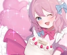 商用無料！SNS映え可愛いイラスト制作します 女性歌い手さん必見！アイドルっぽいイラスト制作します！ イメージ2