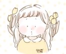 ゆるふわ可愛い女の子アイコンお描きします 可愛いレース・花の枠付き、カラフル、ゆるふわ、線なし イメージ2
