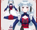 Vtuberキャラデザ＋パーツ分けイラスト描きます 高可動域用のかわいい女の子描きます イメージ1