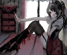 厚塗りイラスト描きます 退廃的・ダークな雰囲気のイラスト イメージ7