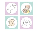 かわいい〇やさしいタッチの動物イラスト作成します SNSアイコンに〇やさしい〇ほっこり〇ゆるいタッチで イメージ2