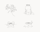 シンプルに伝わる一筆書きイラストをお描きします 上品な仕上がりのイラストです。商用利用可！ イメージ9