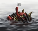 ダークで美しい“刺さる”イラスト描きます 暗いかっこよさで目を引くイラストを【歌ってみた】などに イメージ1
