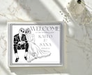 結婚式のウェルカムボードイラスト作成します \オシャレ花嫁に人気/シンプルで上品な似顔絵線画イラスト イメージ2