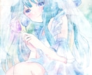 癒されるデジタル水彩画作成いたします 癒されるふんわりした可愛いの女の子描きます☆商用利用込み イメージ6