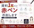 あなたの大切な資料1枚を赤ペン添削します 作業は自分で、改善点はプロ目線で イメージ1