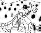 商用OK！シンプルな人物＋背景を描きます 表紙、挿絵などワンポイント絵が欲しいときにおすすめです。 イメージ5