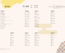 結婚式のメニューシートと席次表をデザインします カラフルなでオシャレな3つ折りメニューシートと席次表！ イメージ7