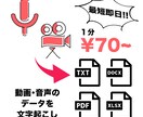 動画・音声のデータを文字起こしします その面倒な文字起こし作業、お任せください！ イメージ1