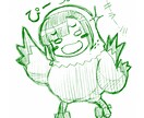 デフォルメしたアイコン向けイラストを描きます アナログなラクガキぽい絵になります イメージ3