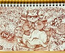 あたたかい水彩タッチのアナログイラストを描きます 手描きのぬくもりを大切に、ほっこりとした動物モチーフ描きます イメージ7