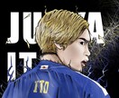 漫画風 躍動感のある人物イラストを作成します 唯一無二の一枚を!広告、アイコン用など幅広く対応します。 イメージ6