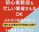 忙しい方向けのメルカリ投稿文作成します 1日10品まで1ヶ月間対応します イメージ1