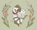 商用可！ナチュ可愛な飼い主とペットの似顔絵描きます *犬*猫*小動物*鳥*爬虫類*猛禽類*どの子でも♡ イメージ1