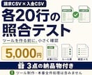 請求・入金CSVを各20行テスト照合します 結果CSV・照合ルール表・確認メモの3点を納品 イメージ1