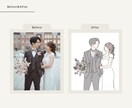 お写真を元に唯一無二のウェルカムボードを作成します 選べるデザイン4種｜安心の無料修正3回付き｜配送対応 イメージ4