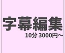 字幕のみ可/カット込み可　丁寧に動画編集します めんどくさい字幕作業を丸投げ！YouTubeなど各SNS イメージ1