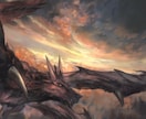 迫力のあるファンタジーイラストを描きます ドラゴン、人物、背景の全てに物語を感じるのイラスト イメージ1
