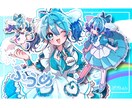 一枚イラスト作成いたします 個人Vtuberさまのグッズ化経験あり、SNSアイコンなど イメージ1