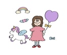 POPでかわいいオリジナルイラスト描きます アイコンやグッズなどに✨即日〜５日以内のスピード納品 イメージ4