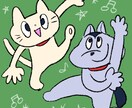 シンプル90年代風【手描き】ゆるかわいい描きます 子どもの落書き風アート⭐︎アイコンやプレゼントにイイカンジ♫ イメージ4