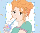 商用OK！80年～90年代レトロなアイコン描きます SNSやブログで使えるアニメ・シティポップ風のイラストです。 イメージ2