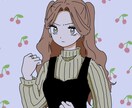 おしゃれな女の子のイラストを作ります SNSのアイコンなど、さまざまなイラストかきます！ イメージ1