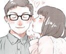 5月末日迄のお値下げ中！キラキラな似顔絵を描きます お気に入りの写真を元にした明るい雰囲気の似顔絵サービスです！ イメージ2